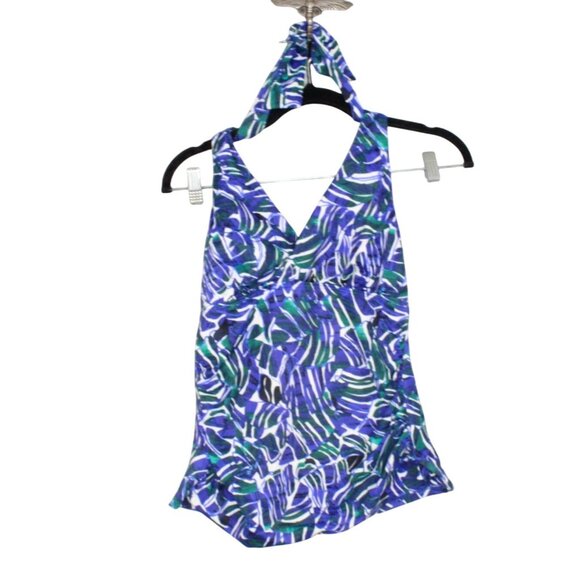 L.L. Bean Other - LL Bean BeanSport Swimwear Halter Tankini Top Geo Print Size 6 Reg